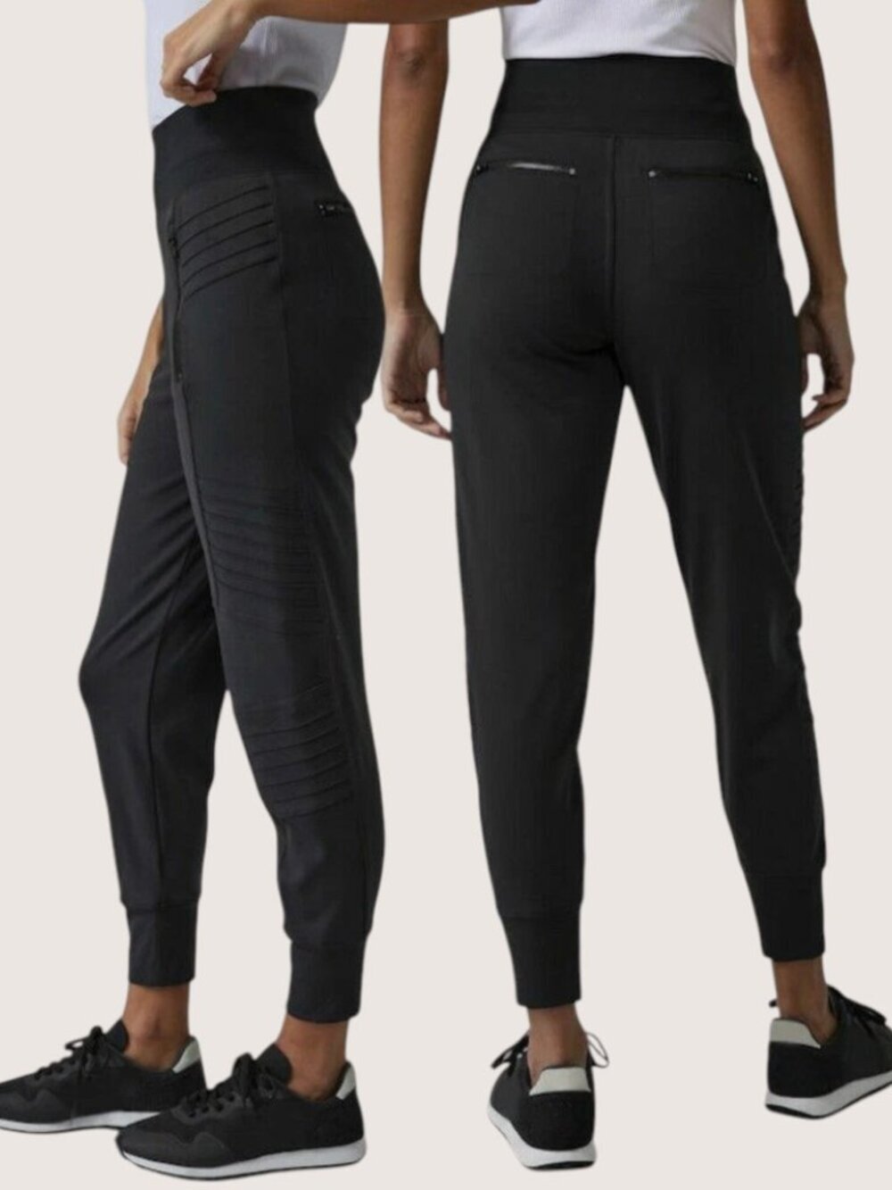 Athleta Black Women's Venice Moto Jogger Pants Size Small 54696
